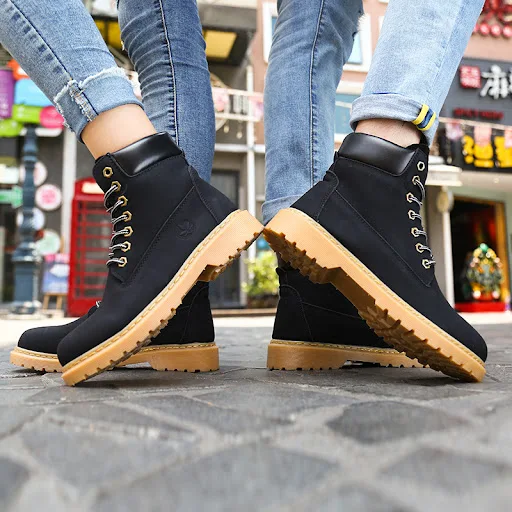 Title 7, Womens shoes with thick heels and high tops. C...