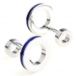 Abotoaduras e Abotoaduras de Alta Qualidade, Redondas e Simples, para um Look Fashion Elegante e Moderno em Qualquer Ocasião. — foto 2