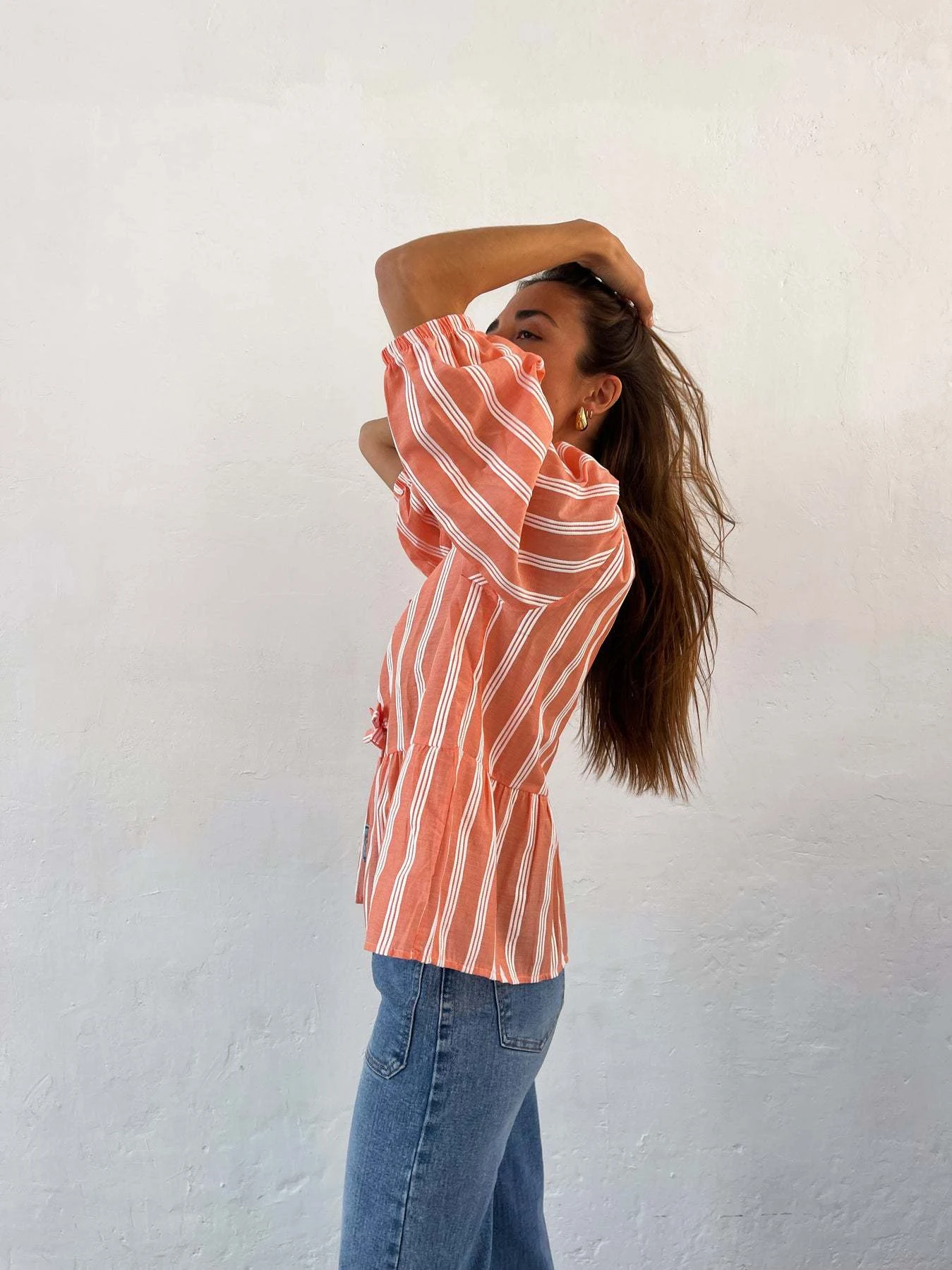Title 13, Camicia a pieghe allentata Top Tether da donna ...