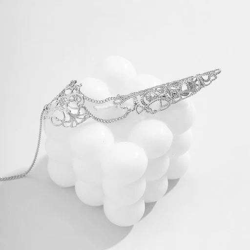 Title 11, Gothic Style Hollow Tapered Fingernail Cap Ring...