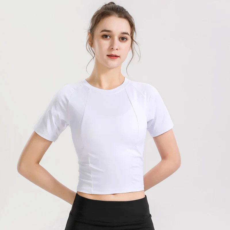 Camiseta Yoga Manga Curta Fina Feminina Leve e Respirável para Yoga e Exercícios Conforto e Flexibilidade Perfeita — foto 9