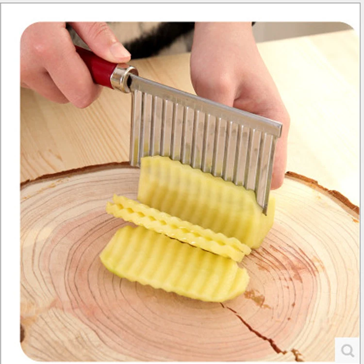 Title 3, Taglia patate ondulato in acciaio inox. Crea pa...