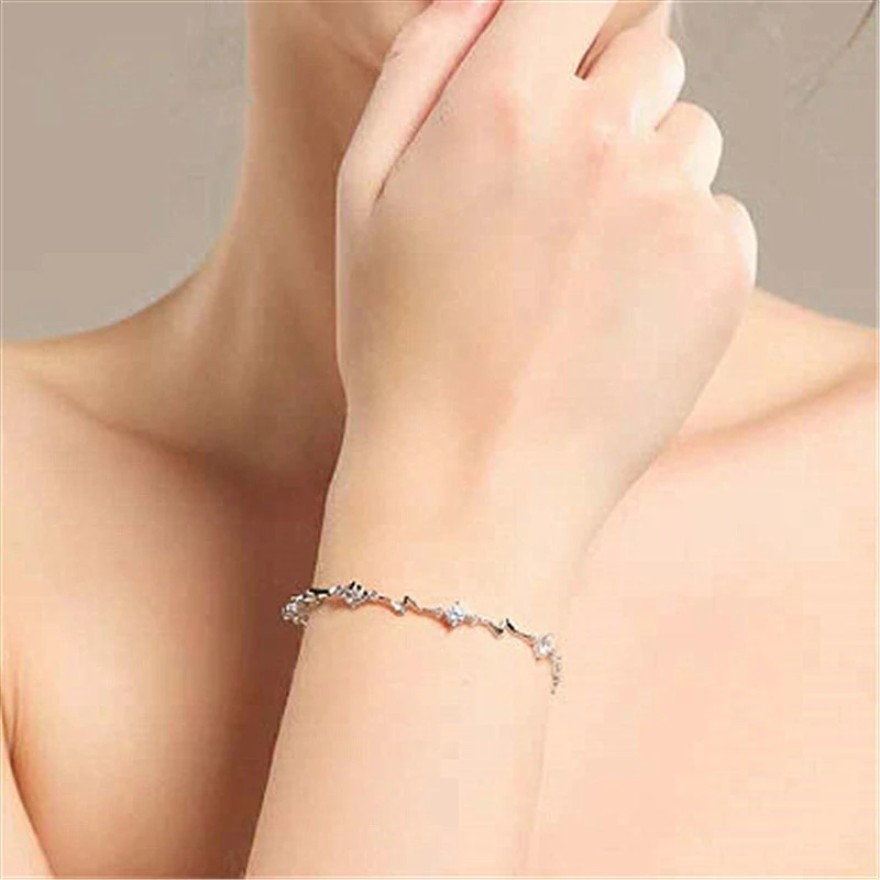 Pulseira de cristal azul pulseira de diamante — foto 2