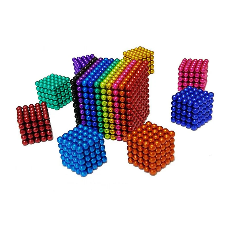 Bolas Magnéticas Coloridas Misturadas 5mm Liberte a criatividade, crie formas e estruturas únicas. Diversão garantida com estas bolinhas magnéticas. — foto 1