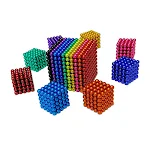 Bolas Magnéticas Coloridas Misturadas 5mm Liberte a criatividade, crie formas e estruturas únicas. Diversão garantida com estas bolinhas magnéticas. — foto 1