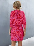 Women's fashion irregular sleeve printing dress for a stylish look. Perfect for events and everyday wear, showcasing you — photo 13