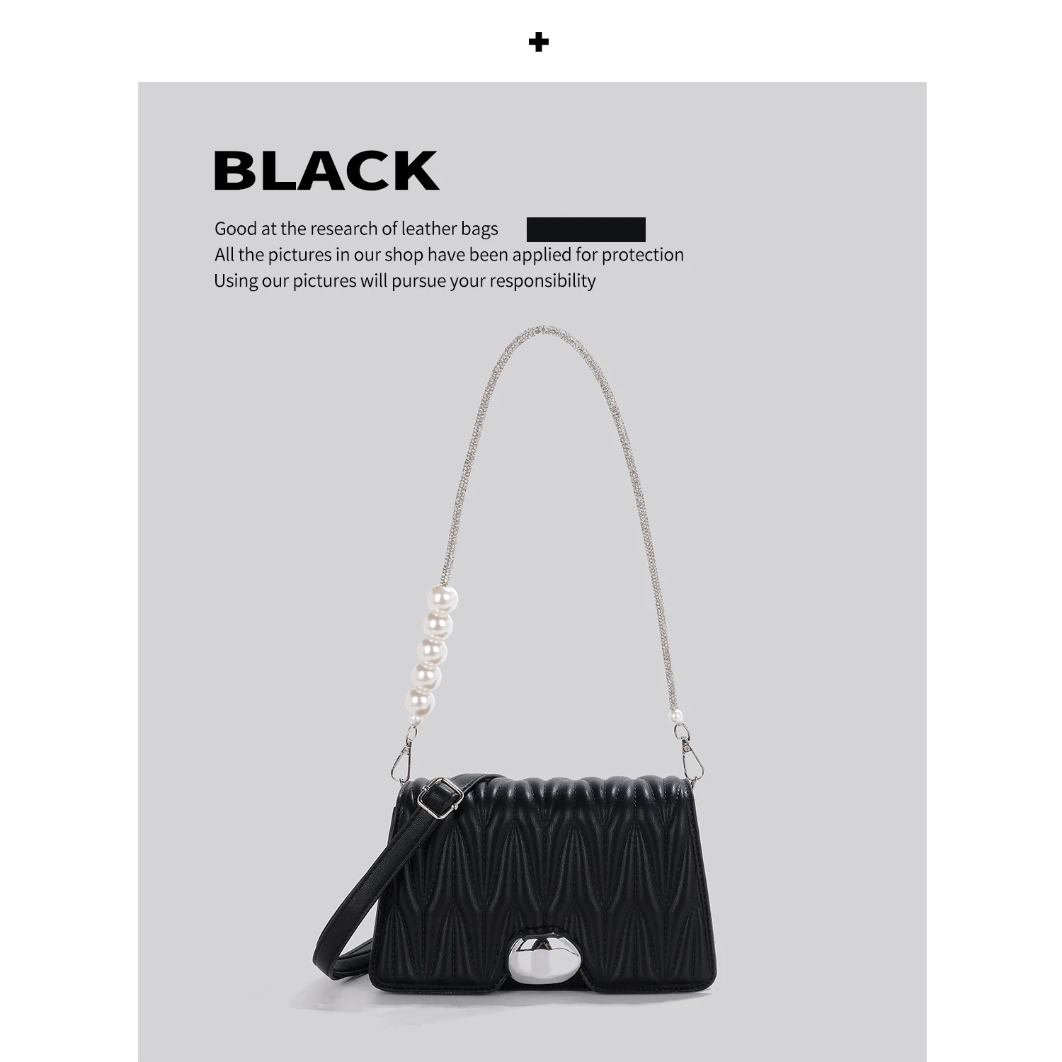 Bolsa Crossbody Premium Sofisticada com Corrente para Axila, Design Cruzado, Perfeita para usar no ombro ou transversalmente, Elegância em movimento — foto 3