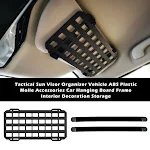 Car Visor Sun Visor Organiser with Molle Rigid Plate for Vehicle Storage, Sun Protection, and Tactical Gear Holding — photo 5