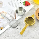 Creative 304 Stainless Steel Tea Strainers 2-Piece Set perfect for loose leaf tea. Easy to use and clean, durable and st — photo 6