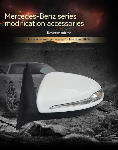 Title 1, C-Class W205 Rearview Mirror Assembly with Refl...