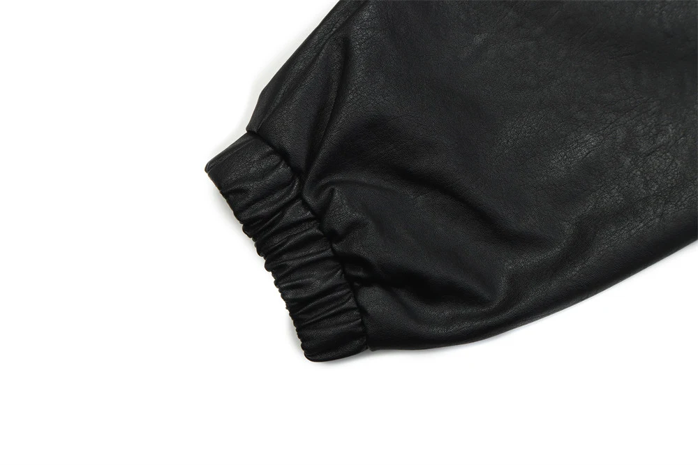 Dark motorcycle style hooded leather jacket for men. Provides a bold look, protection and comfort. Perfect for riders an — photo 5
