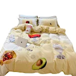 Roupa de cama com estampa 3D de algodão puro para casa, simples e elegante. Durma com conforto e estilo com este jogo de cama macio e respirável. — foto 14