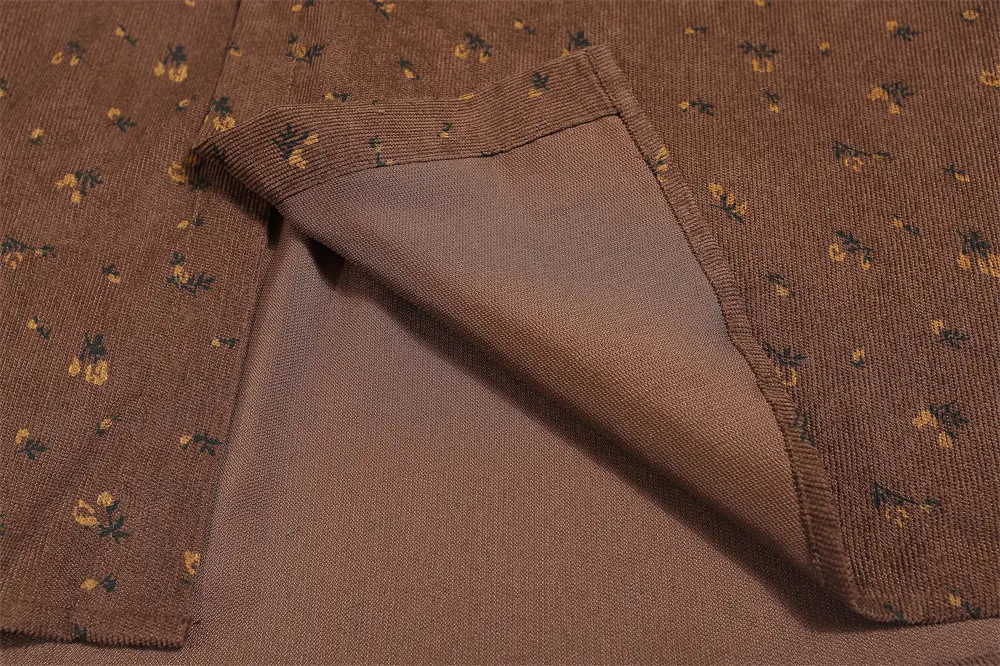 Title 14, Camisa de verão folgada de veludo cotelê com ma...