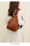 Nova Mochila Feminina de Couro Macio Grande Capacidade, Confortável e Versátil, Ideal para uso diário e viagens — foto 32