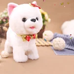 Cachorro de brinquedo elétrico infantil com controle de voz e pelúcia. Diversão interativa e fofura garantida para as crianças. — foto 6