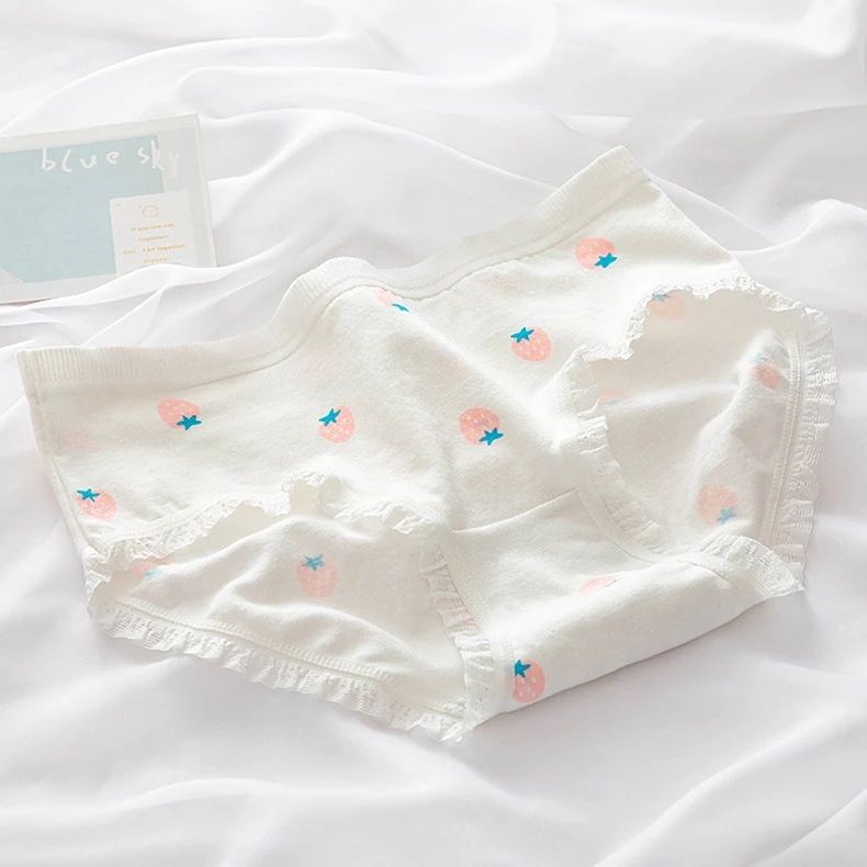 Strawberry Cute Rabbit Girl Cotton Underwear, adorable and comfortable panties for everyday wear, made with soft and bre — photo 5