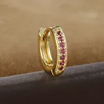 E1014 Gold Rose Red Stone 1pc