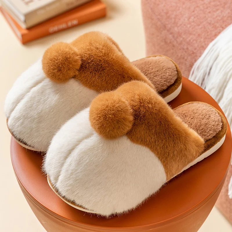 Title 4, Womens Cute Indoor Plush Corgi Slippers, soft ...
