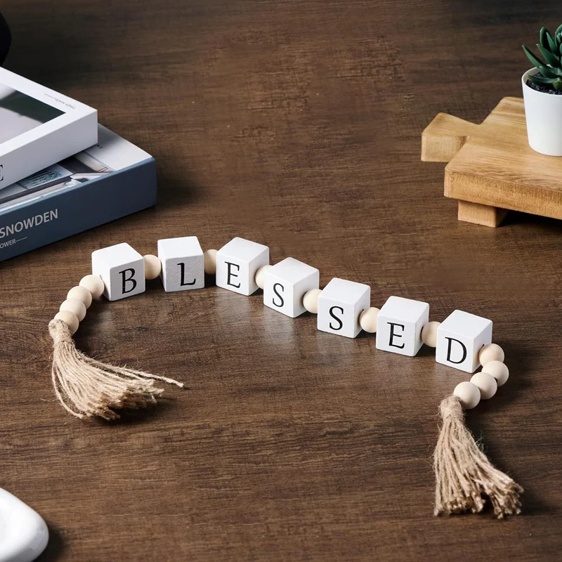 Title 2, Tassel Beaded Square Decorative Letters, perfec...
