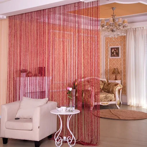 Title 3, Silver Thread Door Curtain Partition Curtain Ha...