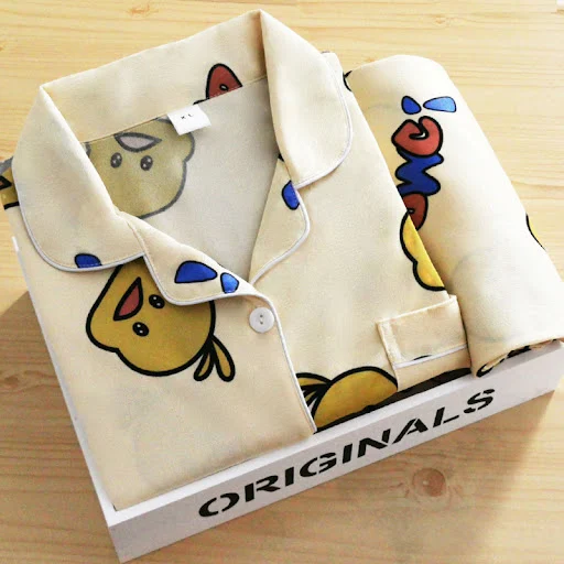 Title 8, Girls Heart Milk Silk Long Sleeve Homewear