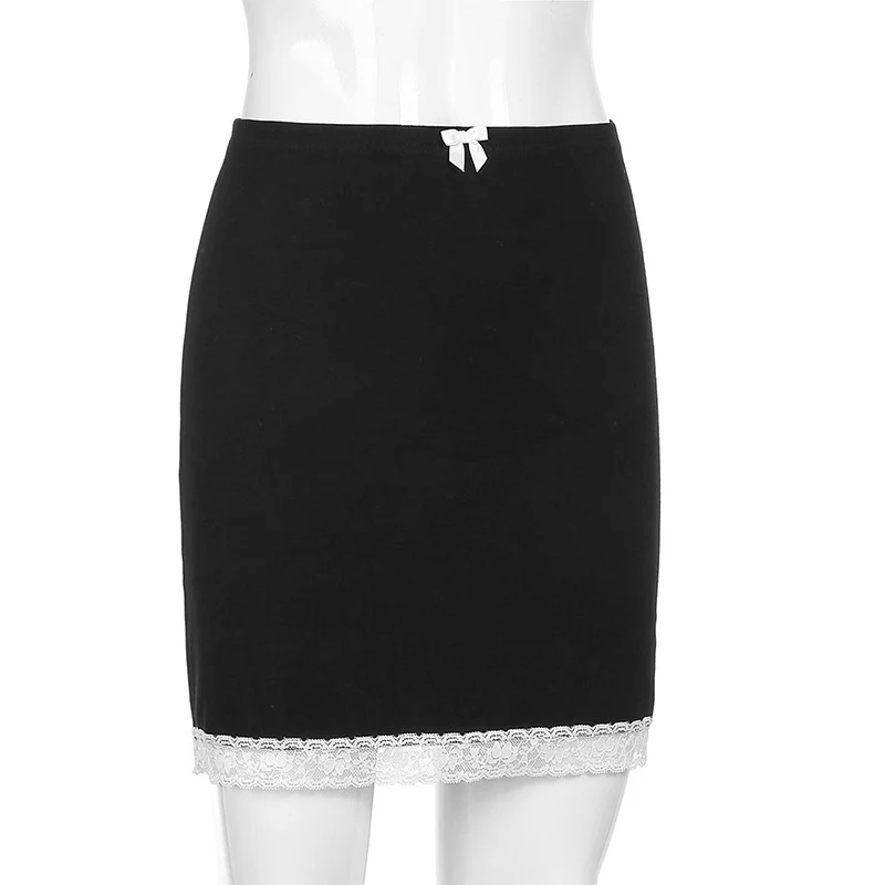 Title 8, Womens Lace and Elastic Short Skirt with Hip W...