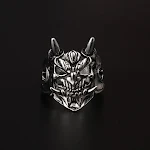 Anel de caveira com banho de liga antiga Joia skull para homens e mulheres Um acessório marcante e cheio de personalidade para qualquer ocasião. — foto 1