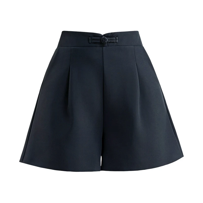 Title 6, Casual high waisted shorts met gesp en wijde pi...