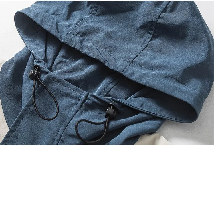 Title 7, Korean Style Color Block Student Hooded Jacket ...