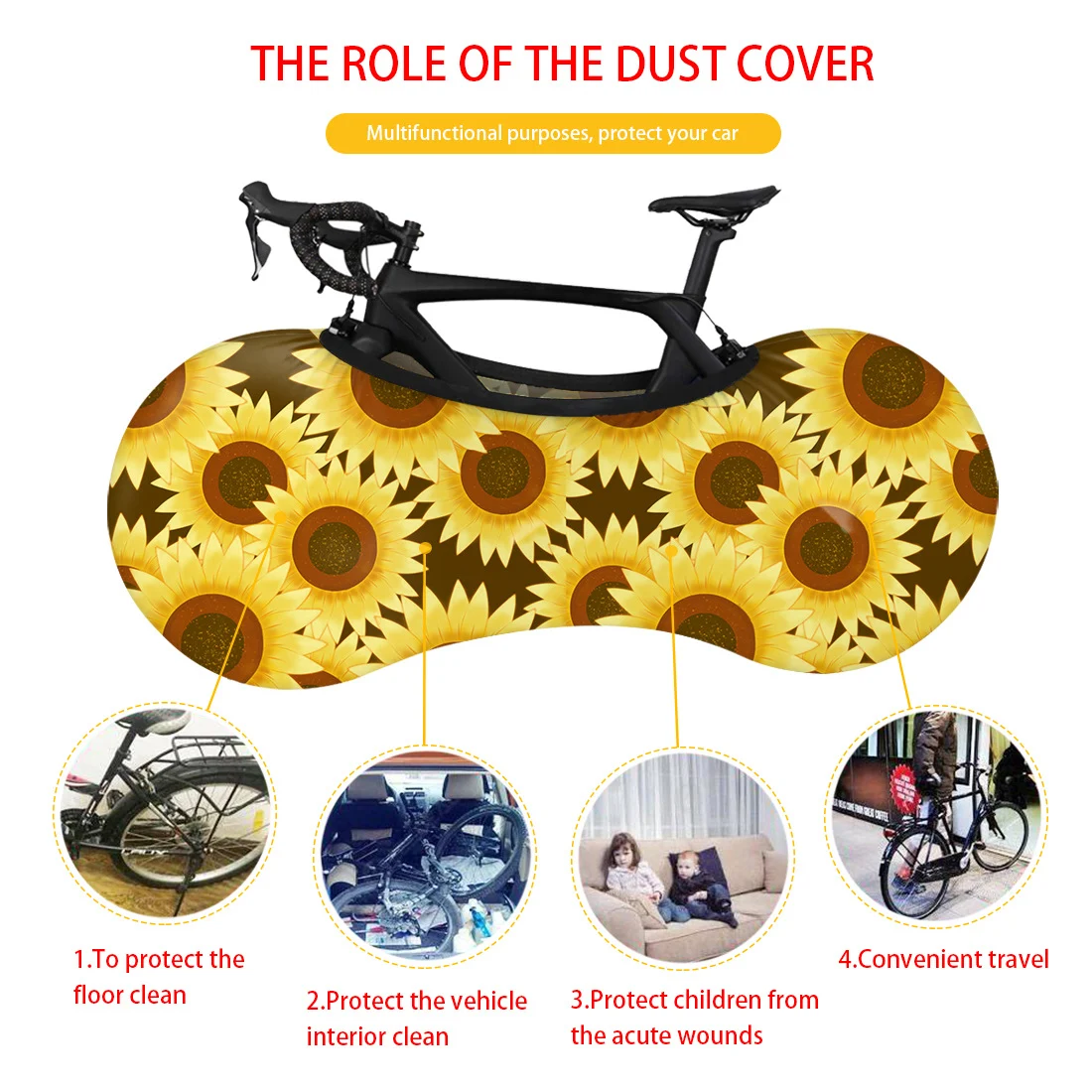 Title 3, Bicycle Protective Equipment Dustproof Wheel Fr...