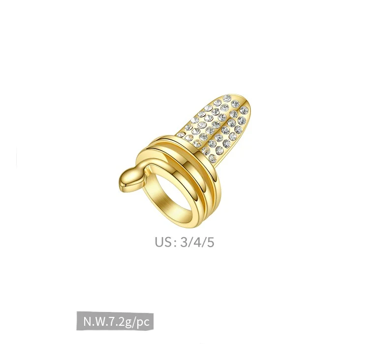 Title 6, Anillo de dedo Armadura de cubierta de uñas fem...