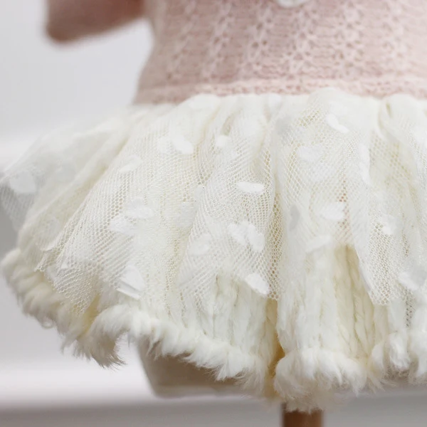 Title 4, Cute Pet Dog Thick Wool Knitted Love Skirt, war...