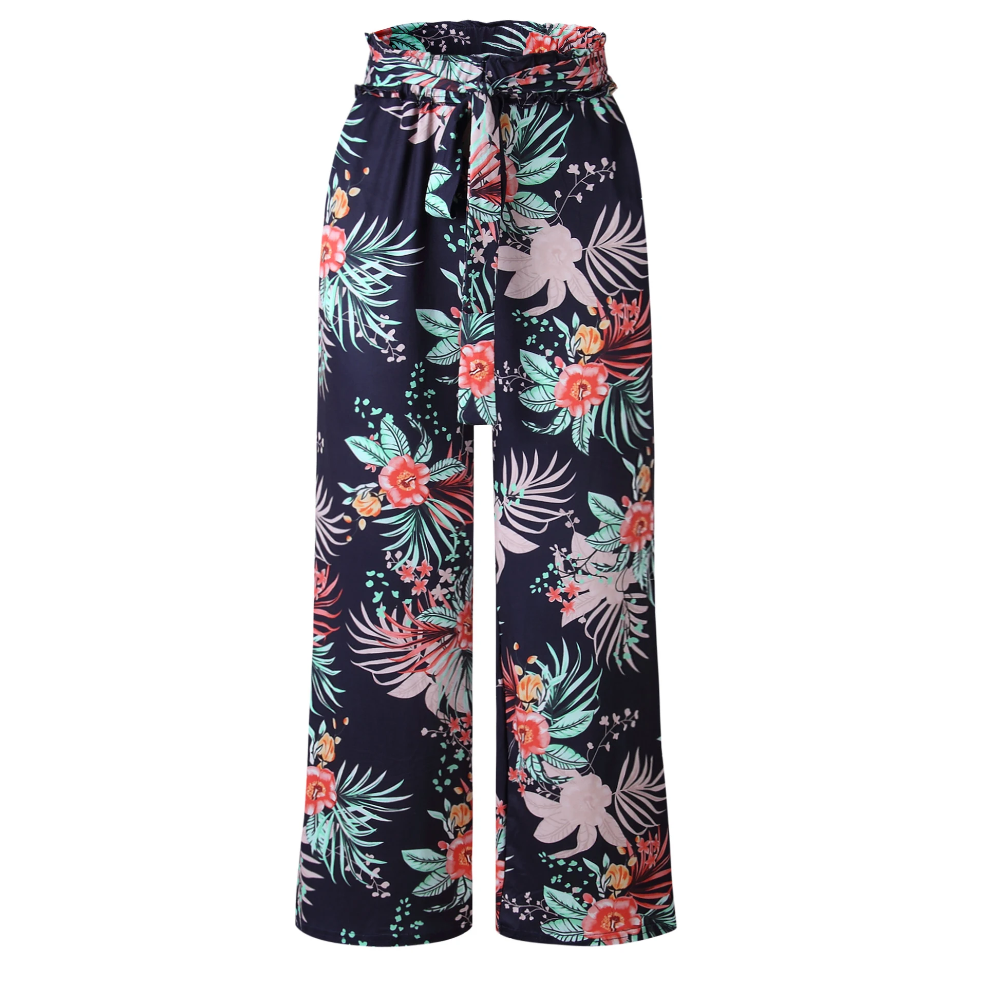 Title 5, Womens summer printed wide-leg pants, comforta...