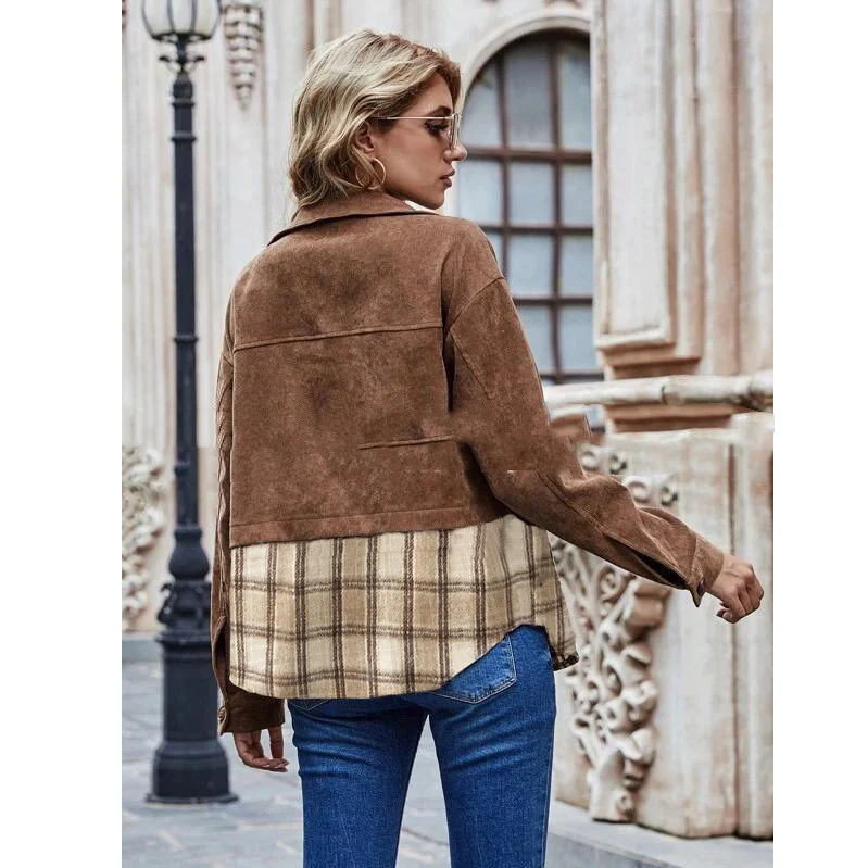 Title 5, European and American Thick Shirt Corduroy Stit...