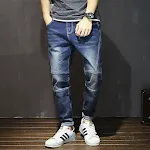 Heren jeans met stretch bij de voeten, voor superieur comfort en bewegingsvrijheid. Ideaal voor dagelijks gebruik en diverse activiteiten. — foto 3
