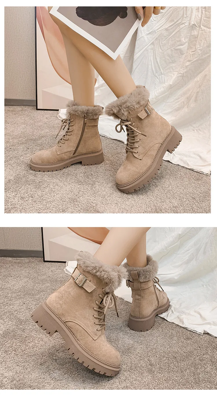 Title 5, Womens Martin Boots Round Toe Suede Short, sty...
