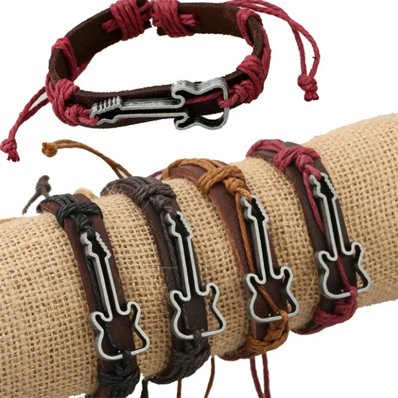 Pulseira de couro de guitarra de liga de zinco — foto 1