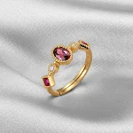 Anel de prata esterlina com design de romã para mulheres. Um toque de elegância e sofisticação para o seu visual diário. — foto 10