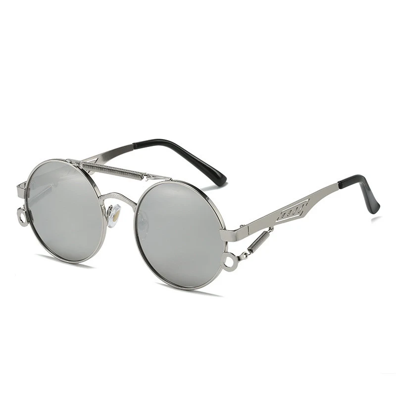 Title 7, Heren- en damesmode retro metalen bril met vere...