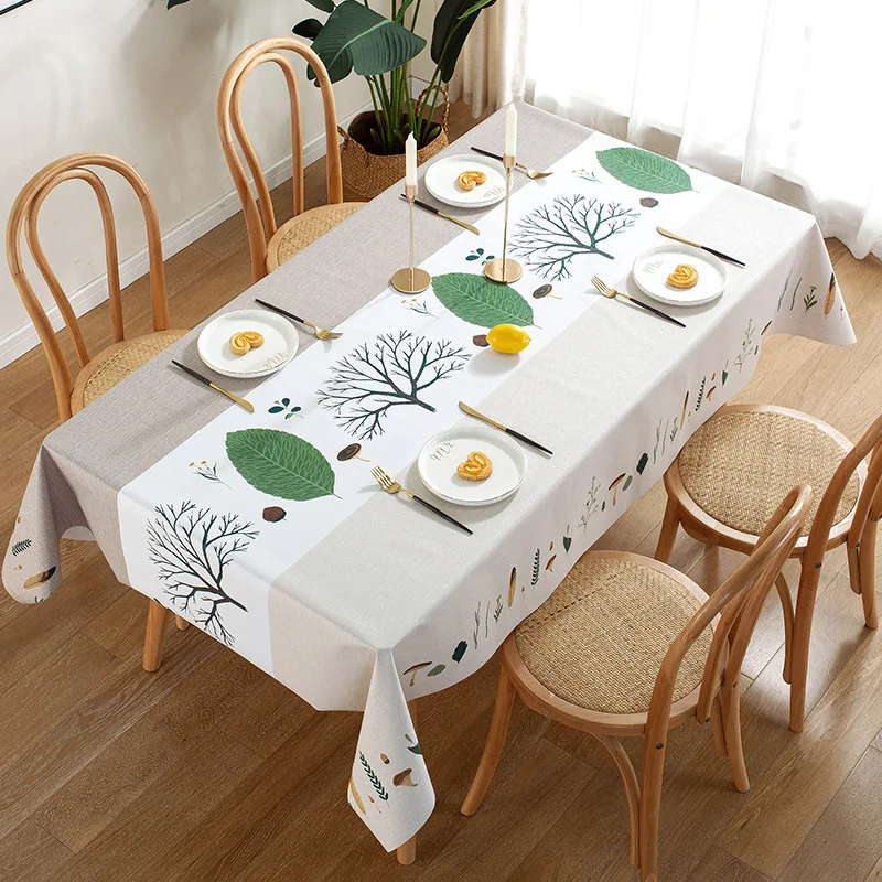 Nordic Style PVC Tablecloth Waterproof Oilproof and Heatproof Disposable Rectangular. Protect your table elegantly and e — photo 13
