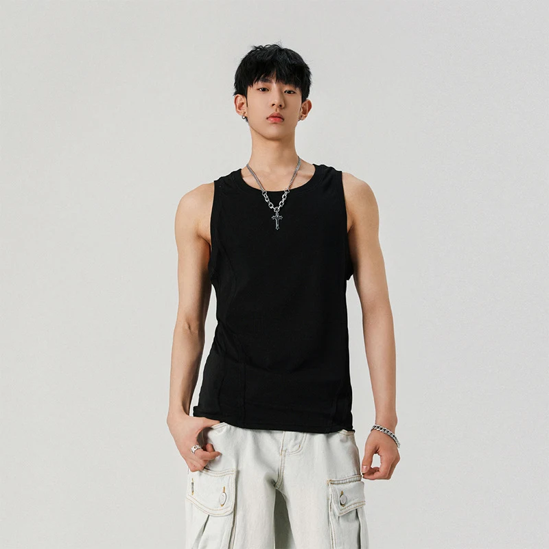 Men's White Ice Silk Vest Cool Feeling Sports Sleeveless T-shirt Breathable and Perfect for Workout or Everyday Summer W — photo 6