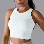 Gilet senza maniche da donna Running Fitness Top sportivo lavorato a maglia senza cuciture — foto 5