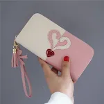 Neue Mode Süße Handtasche Damen Lang Liebe, Stilvolle Geldbörse für Frauen, Geräumig, Alltagstauglich und Perfekt für den täglichen Gebrauch. — foto 3