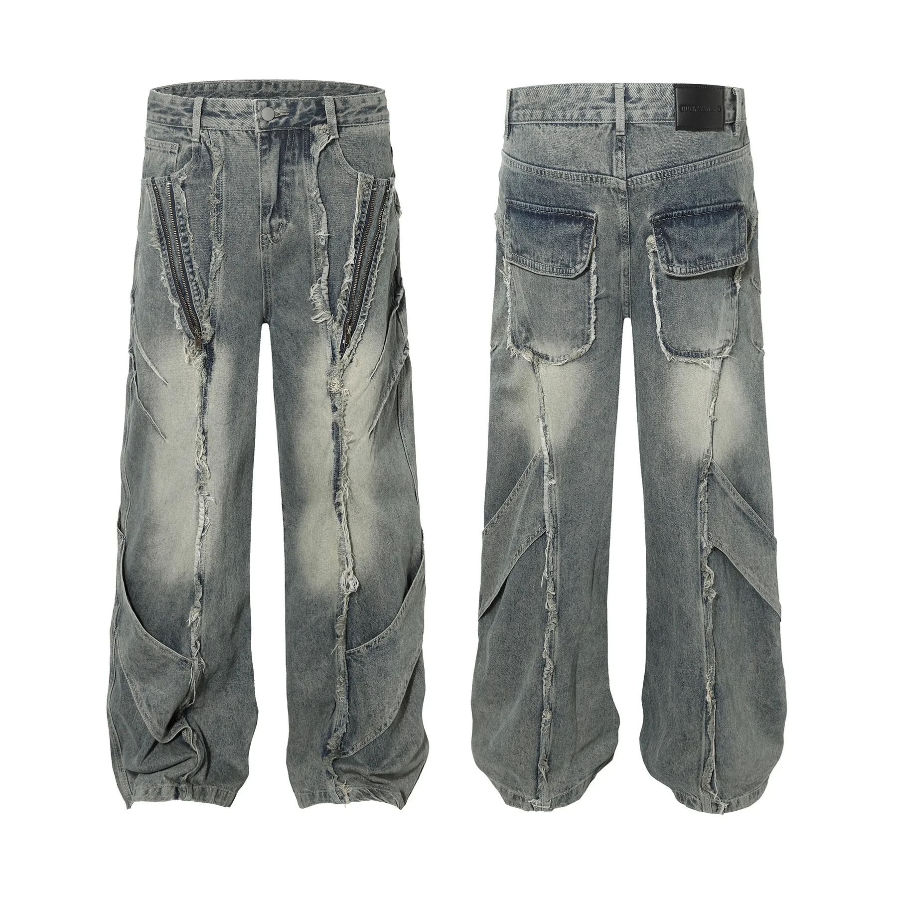 Title 9, Herren Jeanshosen mit Waschungen und Used-Look,...