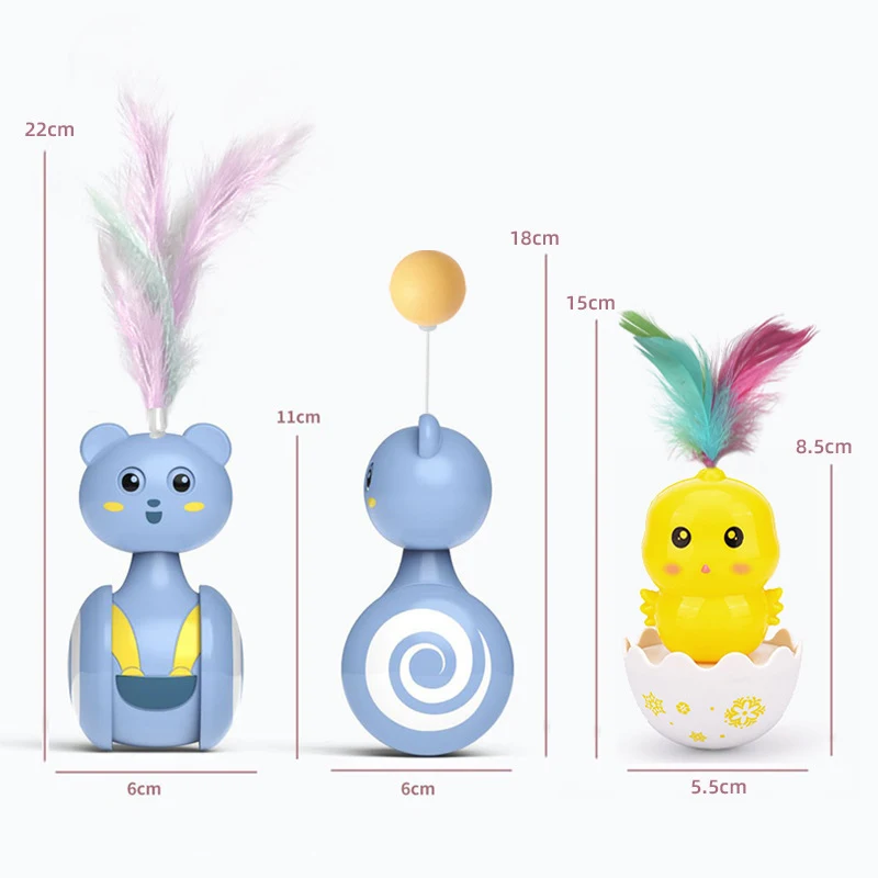 Title 1, Cat Interactive Feather Toys Pet Bumbler Funny ...