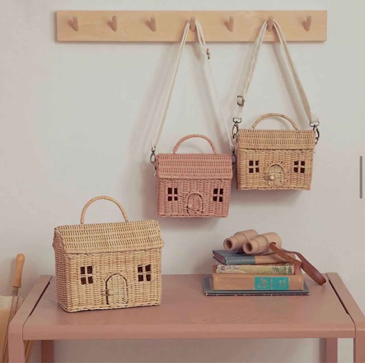 Handgeweven kleine messenger bag voor thuis, ideaal voor dagelijks gebruik. Lichtgewicht en compact ontwerp. Perfect voor het meenemen van essentials. — foto 4