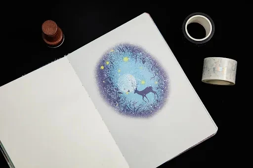 Title 6, Le Theme Du Cerf Magique A6 Quaderno. Formato A...