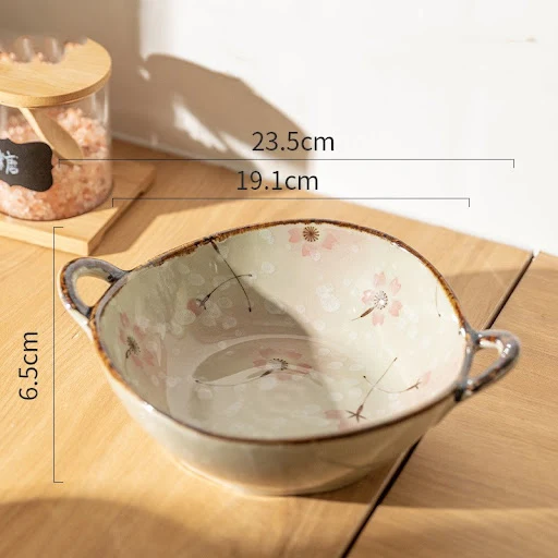 Title 6, Ceramic Soup Bowl for Household, Anti-Scald, Do...