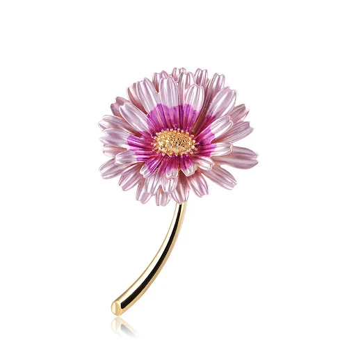 Title 2, Spilla a forma di girasole in lega ecologica co...