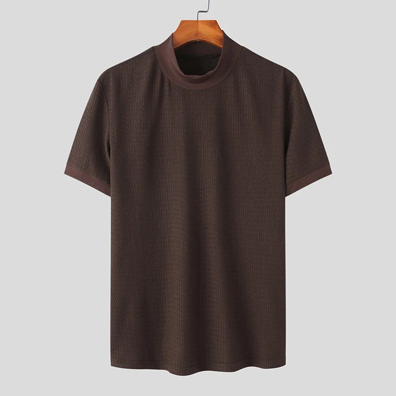 Men's Fashionable Simple Turtleneck Solid Color Knitted Bottoming Shirt, a versatile and stylish essential for layering — photo 3